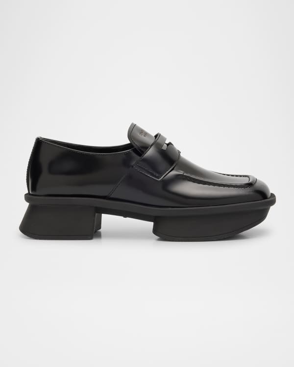 新発売 Perforated Prada Leather Marcus Neiman | Loafers Heeled Buckle 靴