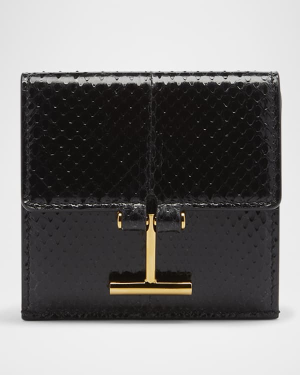 Bottega Veneta Andiamo Flap Leather Card Case | Neiman Marcus