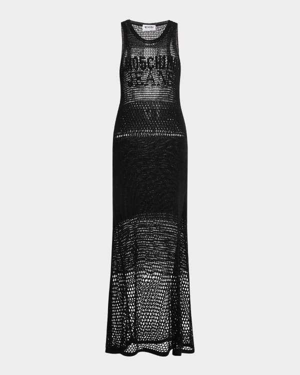 Moschino Jeans Ribbed Logo Tank Dress | Neiman Marcus