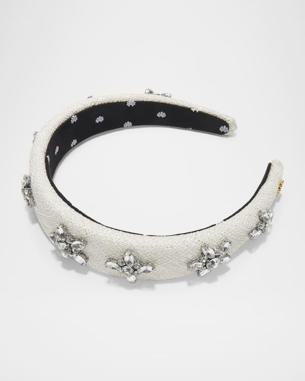 Lele Sadoughi Alice Satin Headband with Veil | Neiman Marcus