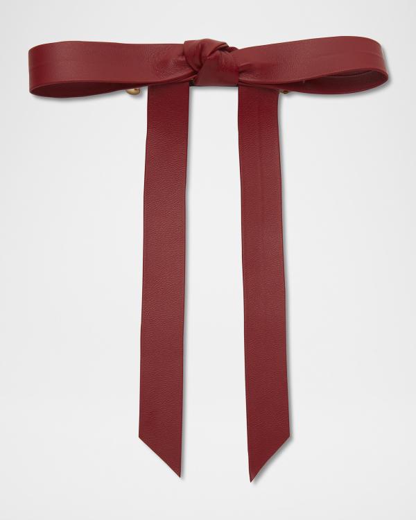 Lele Sadoughi Velvet Ivory Bow Tie Barrette | Neiman Marcus