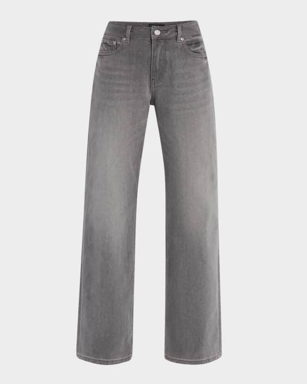 Cinq a Sept Dara Rhinestone Straight-Leg Denim Pants