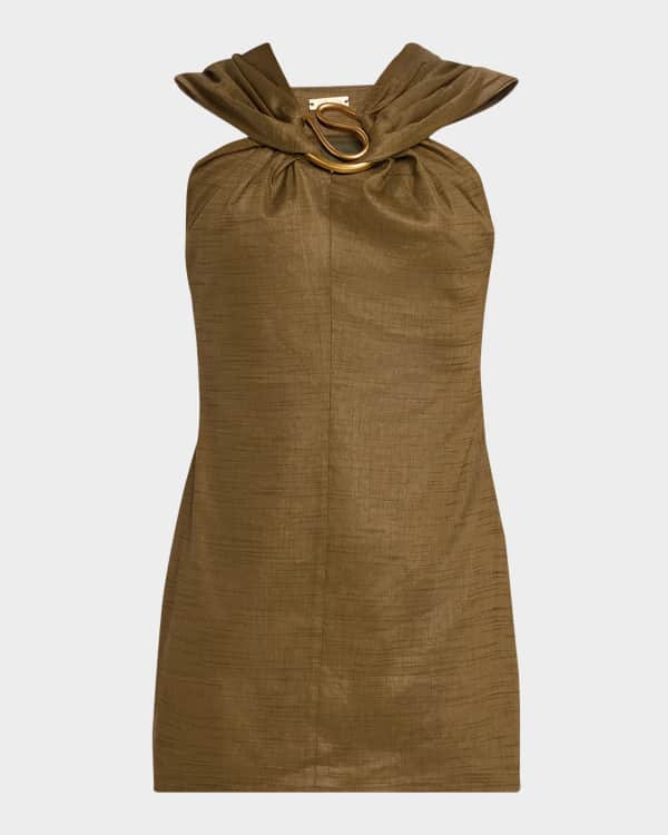 Zadig & Voltaire Rasha Crinkled Leather Mini Dress | Neiman