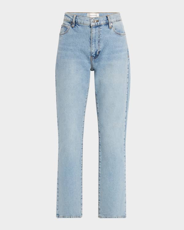 Low-Rise Tapered-Leg Ankle Denim Jeans