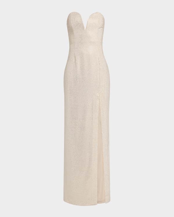 Roland Mouret Two-Tone Strapless Crepe Column Gown | Neiman