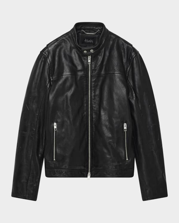 Balmain Men's Quilted Lambskin Biker Jacket | Neiman Marcus Balmain Men's Quilted Lambskin Biker Jacket | Neiman Marcus