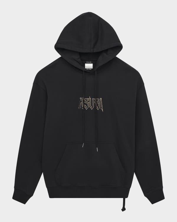 Diesel Men's Distressed Metallic Logo Hoodie | Neiman Marcus