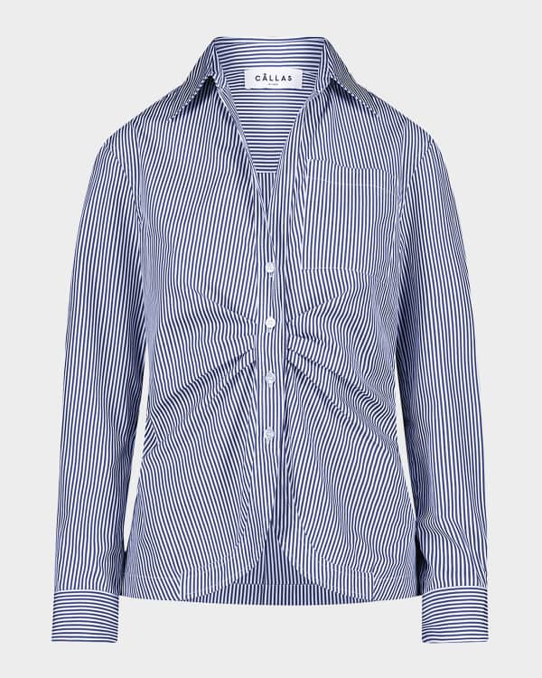 theory2025 シャツ Striped Straight Shirt B theory2025 シャツ