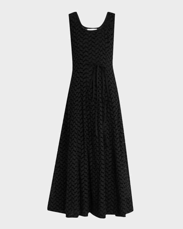 Kendall Sleeveless Technical Cotton Midi Dress