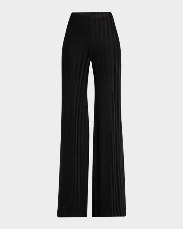 TOM FORD High-Rise Silk-Wool Twill Bootcut Pants | Neiman Marcus