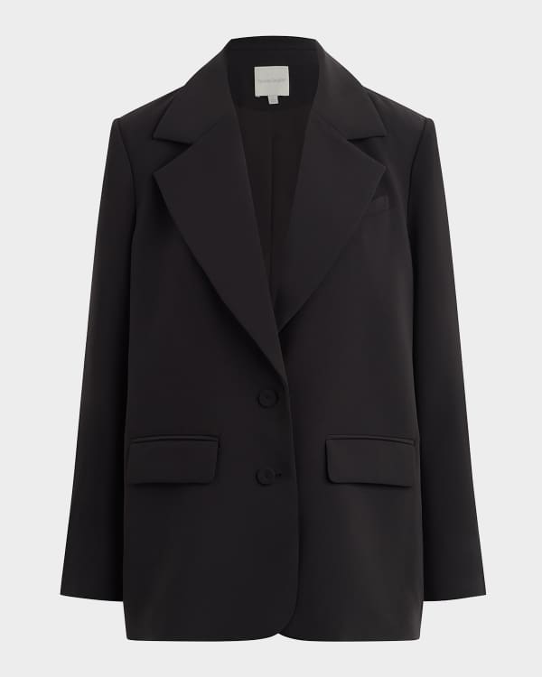 McQueen Tailored Blazer Jacket with Beaded Feather