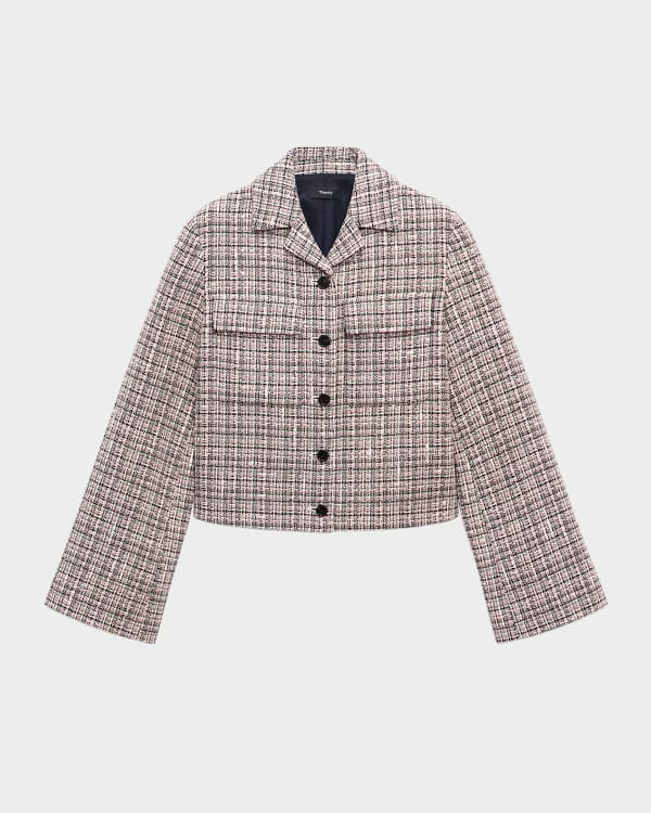 Mixed Tweed Military Jacket| Theory