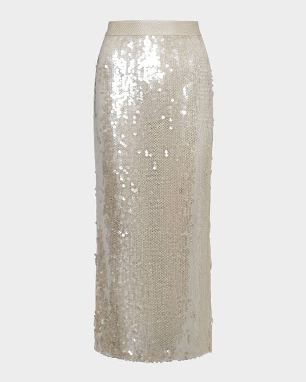 A.L.C. Joan Pull-On Sequin Midi Skirt | Neiman Marcus A.L.C. Joan Pull-On Sequin Midi Skirt | Neiman Marcus