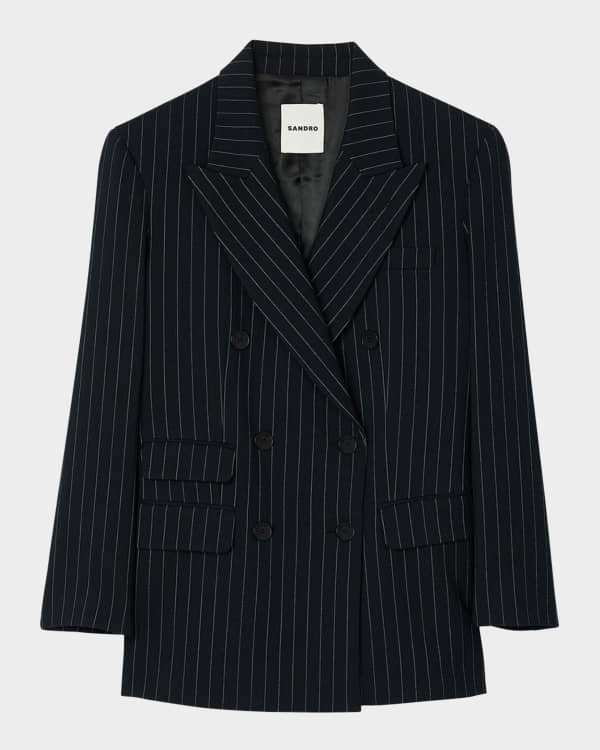 McQueen Peak Shlouder Blazer Jacket with Floral Crystal