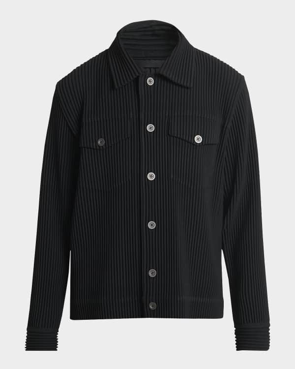 トップス HOMME PLISSE ISSEY MIYAKE JERSEY SHIRT Homme Plisse Issey Miyake Men's Solid Jersey Sport Shirt | Neiman