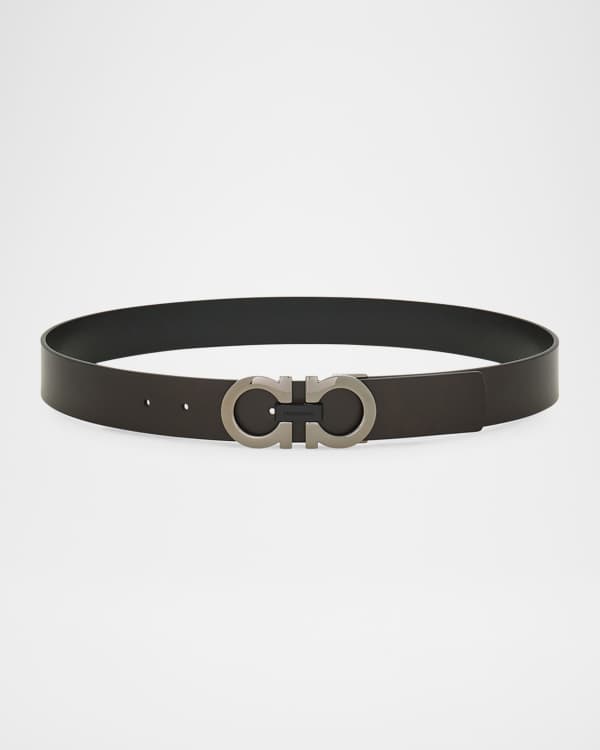 Bugatchi Men's Leather Braided Belt- Testa Di Moro