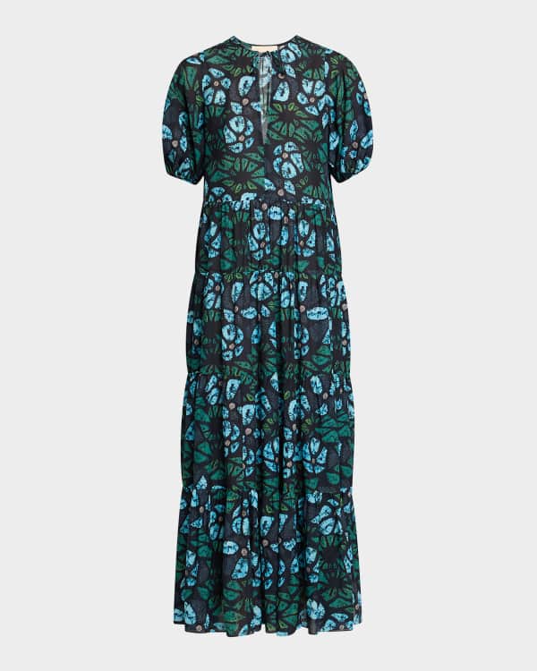 Natalia Ruched Floral-Print Maxi Dress