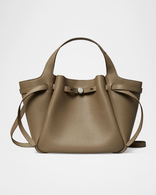 Tory Burch Eleanor Lizard Large Satchel Bag | Neiman Marcus