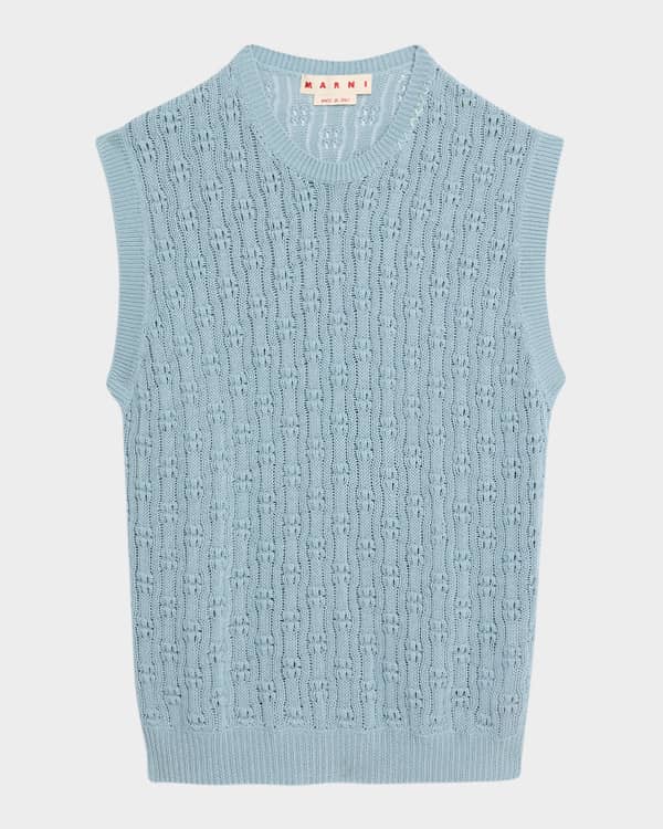 Jil Sander Men's Cashmere-Cotton Sweater Vest | Neiman Marcus