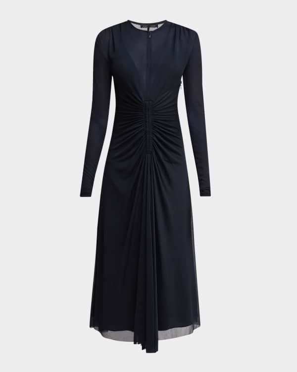Bottega Veneta One-Shoulder Asymmetric Midi Dress with Gold Bottega Veneta One-Shoulder Asymmetric Midi Dress with Gold