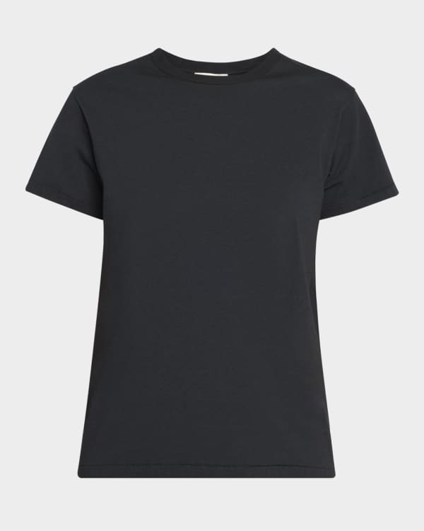 Tシャツ・カットソー THE ROW T-SHIRTS BLACK Torya T-Shirt Black in Cotton – The Row