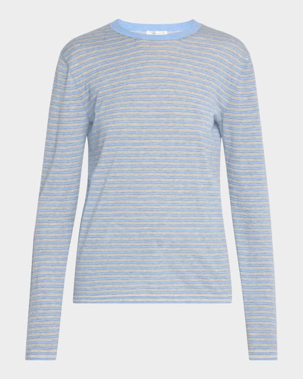 Etro Garden Paisley Mesh Long-Sleeve Top | Neiman Marcus