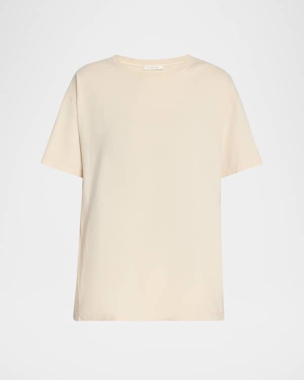 Tシャツ・カットソー The Row The Row T-shirts and Polos Beige (8944 Y913BEI) THE ROW Rasa Short-Sleeve Rib T-Shirt | Neiman Marcus