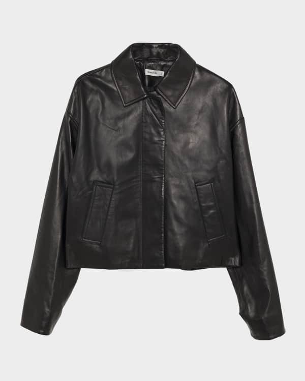 KENZY FUR TRIM PEPLUM MOTO IN BLACK – AKIRA