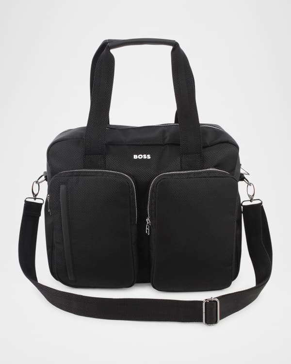 Logo-Print Cotton Diaper Bag