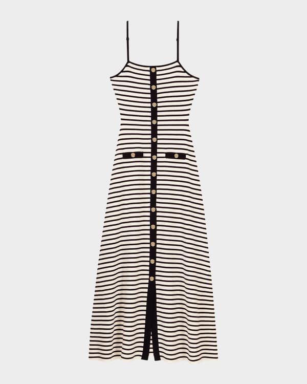 JEAN PAUL GAULTIER ワンピース Gathered mariniere&tulle939488 Jean Paul Gaultier Gathered Mariniere and Tulle Midi Dress