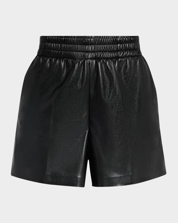 Marques'Almeida Belted Satin Mikado Shorts | Neiman Marcus