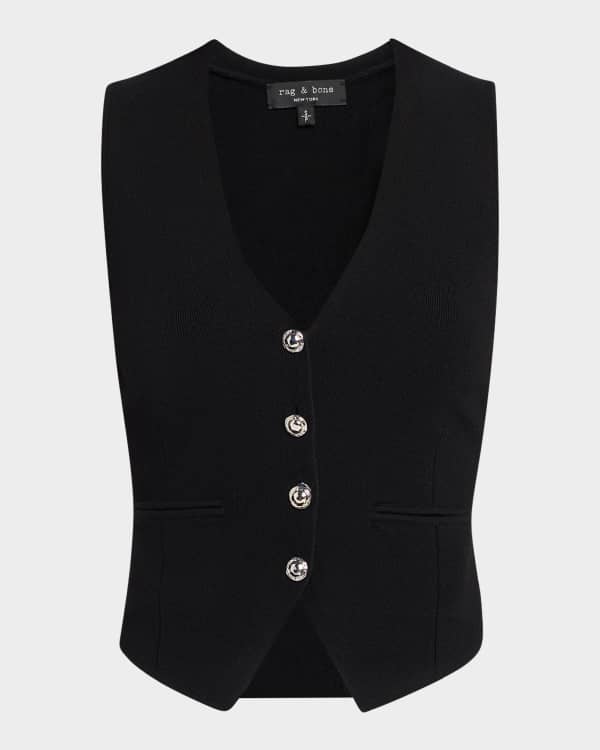 FABIANA FILIPPI Sequin Zip-Front Puffer Vest | Neiman Marcus