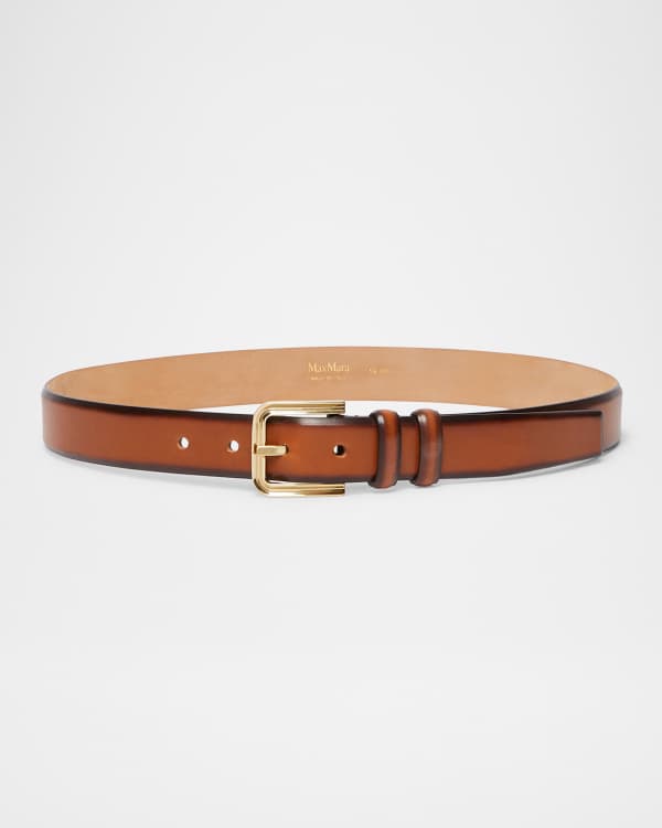 Max Mara Classic Leather Belt | Neiman Marcus