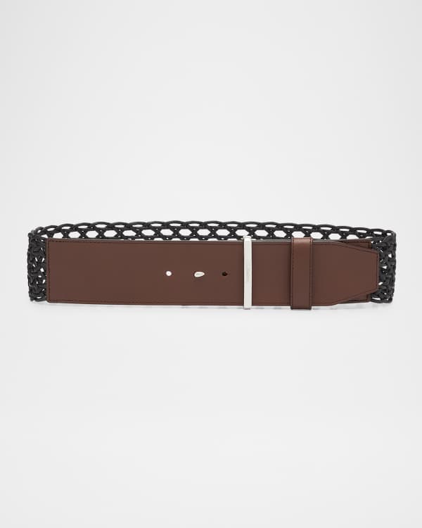 ベルト Max Mara SS24 BELT WITH BUCKLE (2414501013600 354002) Max Mara New Buckle Leather Belt | Neiman Marcus