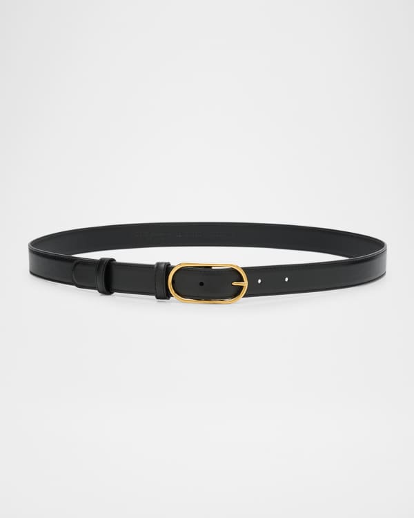 Dolce&Gabbana Interlocking DG Smooth Leather Belt | Neiman
