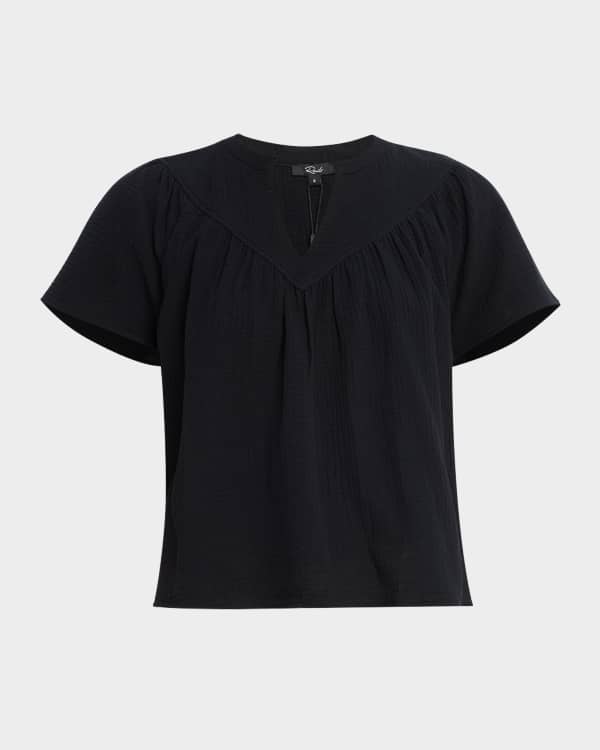 Ulla Johnson Leia Ruffle-Sleeve Shirt | Neiman Marcus