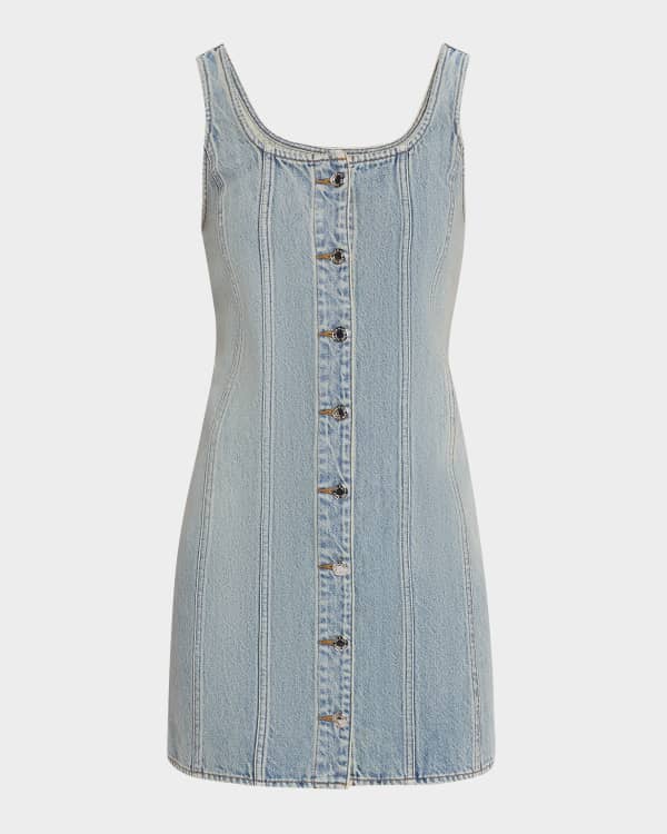 ワンピース Alice + Olivia denim Midi Dress alice + olivia Diana Sleeveless Structured Denim Midi Dress