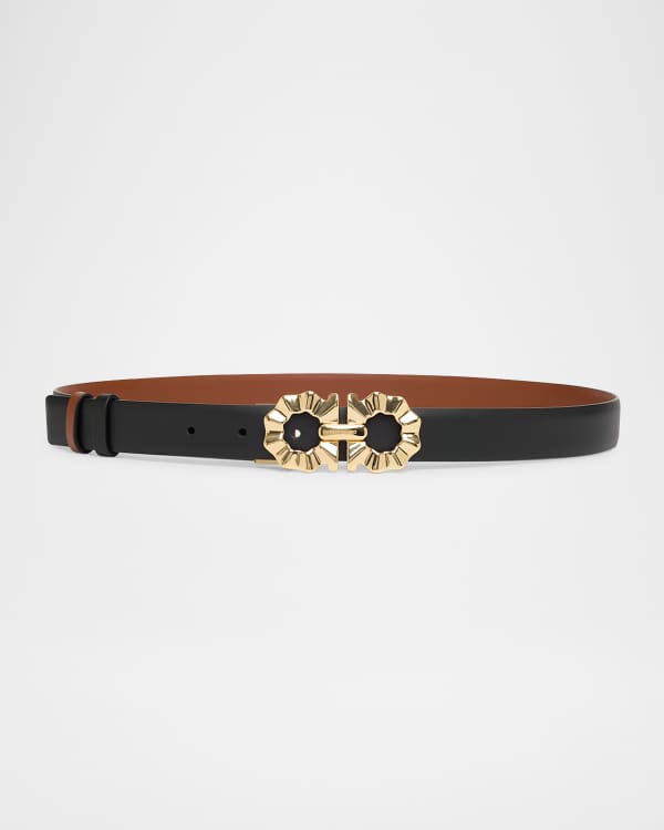 ベルト Gancio Contour leather belt Ferragamo Gancio Contour Reversible Leather Belt | Neiman Marcus
