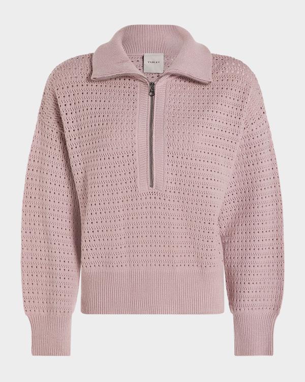 Threaded Pear Nyomi Color Textured Zip Pullover