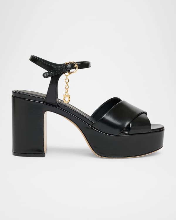 Ferragamo Lyrai Leather Thong Slide Sandals | Neiman Marcus