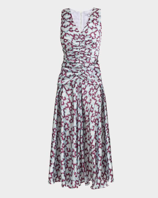knee length dresses for ladies Dori Floral Embellished Midi Dress Black– Selfie Leslie main image 1