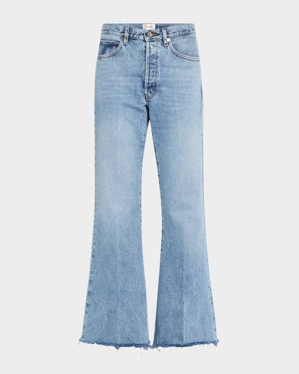 【関税込み】FRAME ブラウン Le Easy Flare ジーンズ Le Easy Flare high-rise flared jeans in blue - Frame | Mytheresa