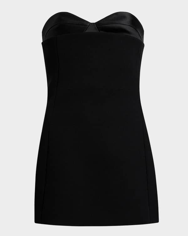 Courreges Square-Neck Satin Top | Neiman Marcus