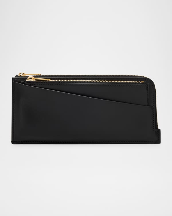 商品画像：THE ROW Zipped Key Chain Wallet in Shiny Box Calfskin 1