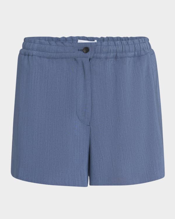 Loewe Anagram Long Denim Shorts | Neiman Marcus