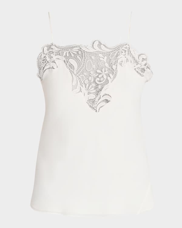 Dries Van Noten Cot Orchid-Print Draped Tank Top | Neiman Marcus