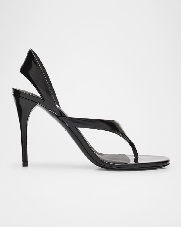 Jacquemus Les Doubles Ankle-Strap Embossed Sandals | Neiman