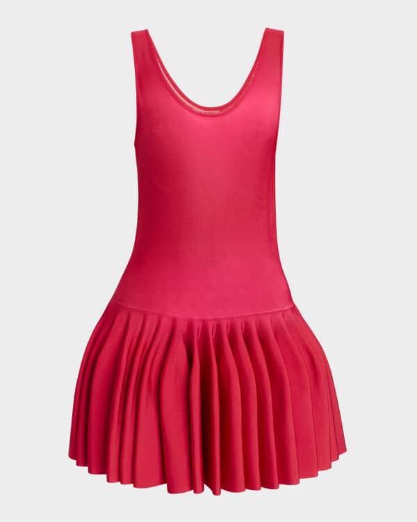 ワンピース Alaia Asymmetric short dress alaia-asymmetric-neck-mini-