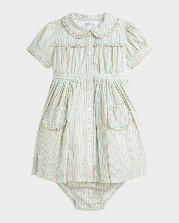 Luli & Me Girl's Floral-Print Petal Float Dress W/ Bloomers, Size 6M-3 ...