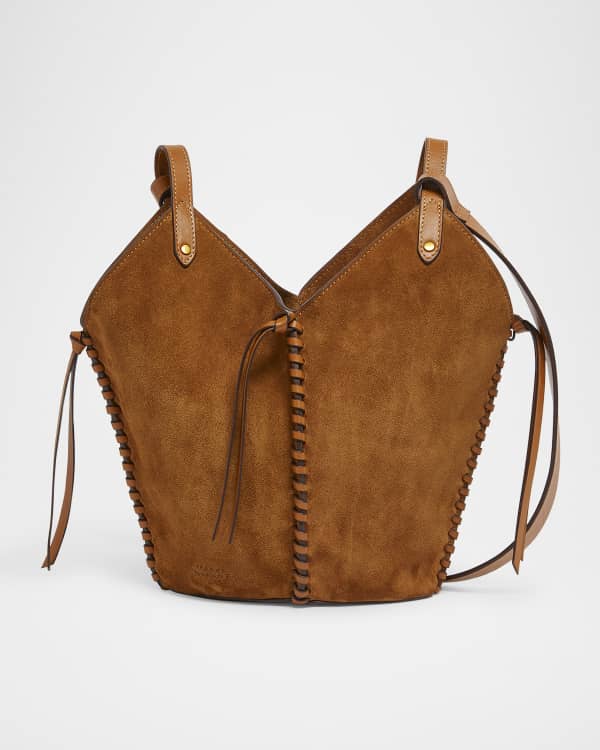 Isabel Marant Oskan Moon Studded Suede Shoulder Bag | Neiman Isabel Marant Oskan Moon Studded Suede Shoulder Bag | Neiman